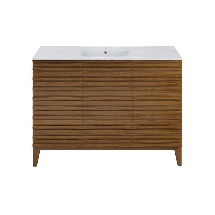 Cascade 48 in. Bathroom Vanity with 3-Hole Ceramic Sink Top