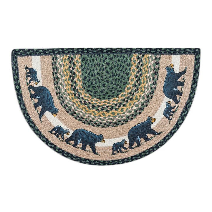 Earth Rugs Scp-116 Mama And Baby Bear Printed Slice 18 X 29