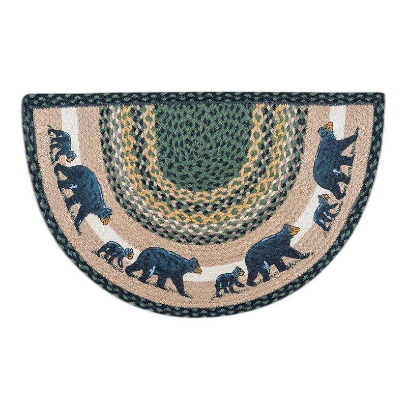 Earth Rugs Scp-116 Mama And Baby Bear Printed Slice 18 X 29 image number 0