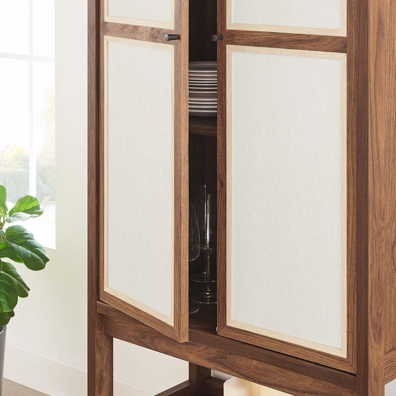 Capri Tall Wood Grain Standing Storage Cabinet image number 8