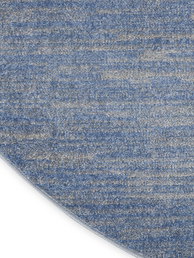 Nourison Essentials NRE01 Blue/Gray 6' x Round Rug image number 4