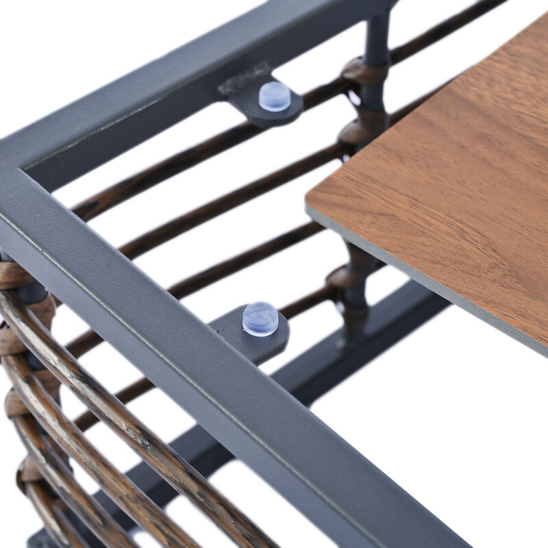 Merax Modern Minimalist 7-Piece Metal Patio Sectional Sofa Set