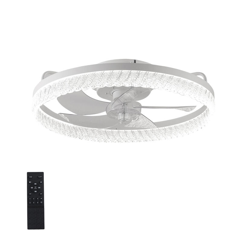 ELEMENT ACE 19 Inch Reversible DC Motor Ceiling Fan with Dimmable LED Light, Remote & App Control, 7 Blades, Quiet Operation for Bedroom, Kitchen, Home Office image number 0