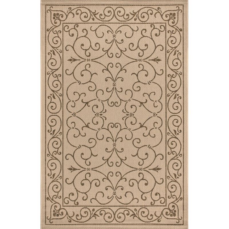 Charleston Vintage Filigree Textured Weave Indoor/Outdoor Area Rug