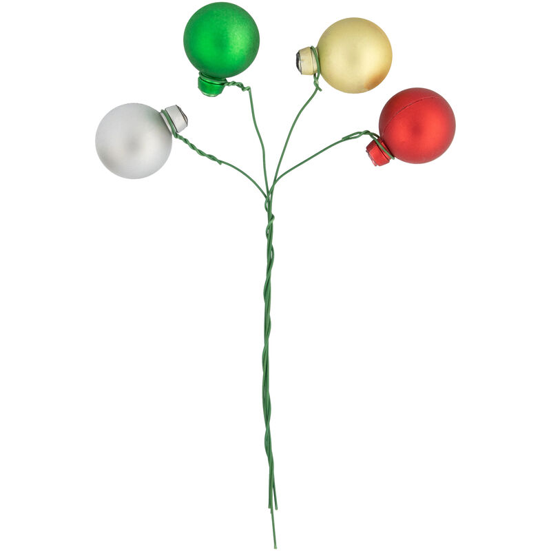 6.75" Traditional Colors Shatterproof Ball Ornament Christmas Pick image number 6