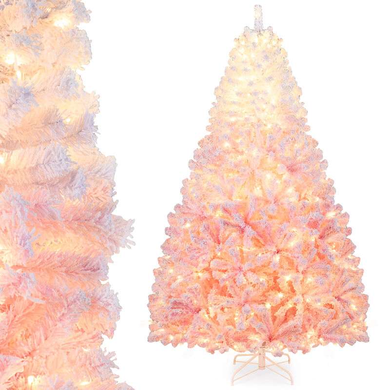 Holiday Artificial Christmas Tree with Warm White LED Lights and 8 Lighting Modes image number 3