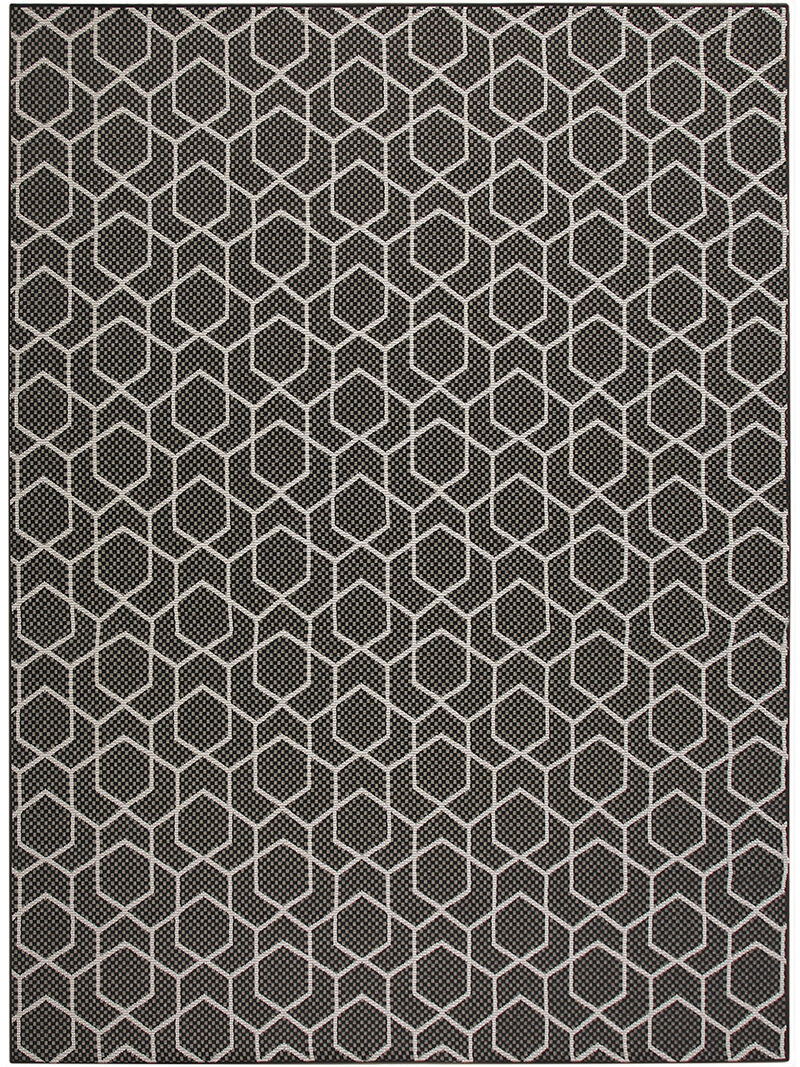 Horizon Indoor/Outdoor HOZ01 Black 9' x 12' Rug