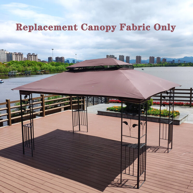 Streamdale 13 X 10FT Patio Double Roof Gazebo Replacement Canopy Top Fabric image number 7