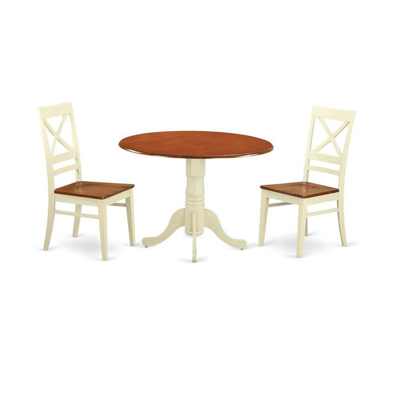3 Pc Dining room set for 2-Dinette Table and 2 dinette Chairs