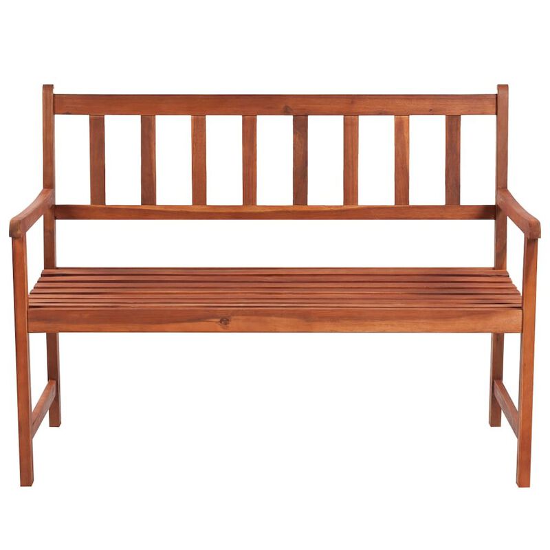 Patio Bench Brown Solid acacia wood and polyester Medium Sturdy