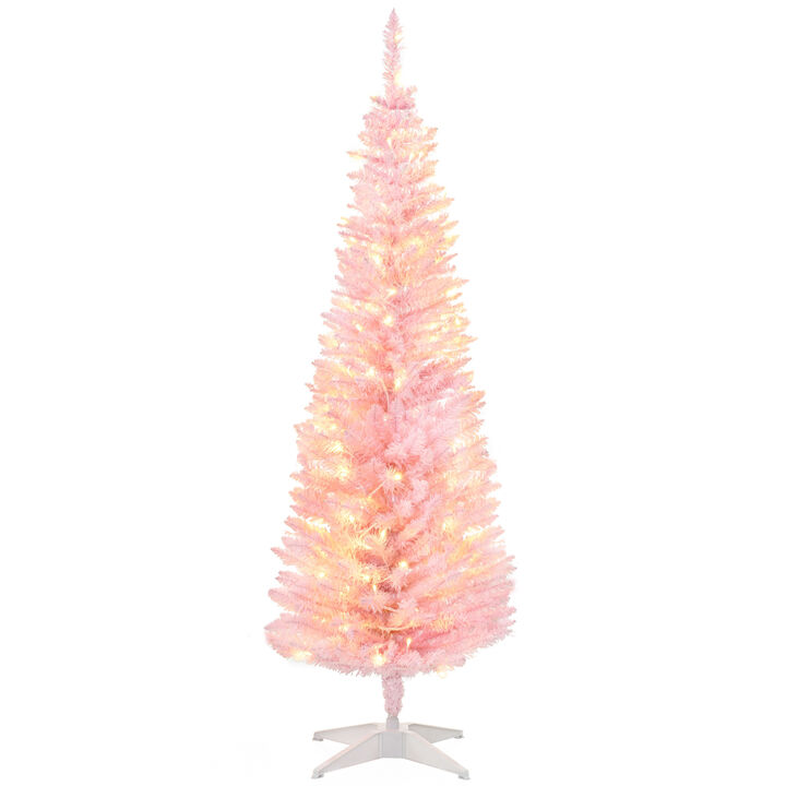 BreeBe 5' Artificial Pencil Christmas Tree with Realistic Branches