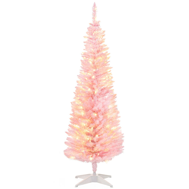 BreeBe 5' Artificial Pencil Christmas Tree with Realistic Branches image number 0