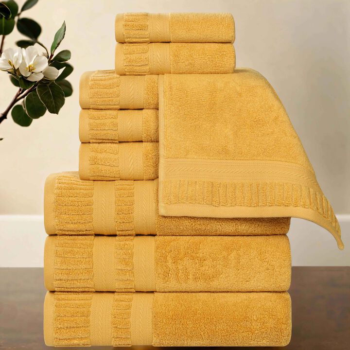 Zero Twist Cotton Towel Set Medium Weight Quick Dry Bath Towels