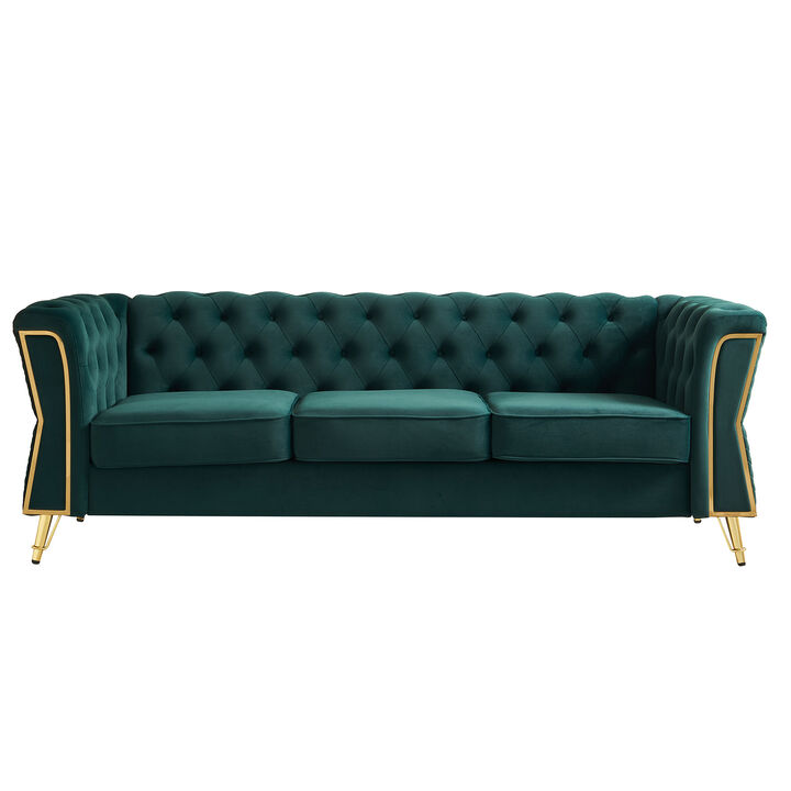 Marpwo Tufted Velvet Sofa