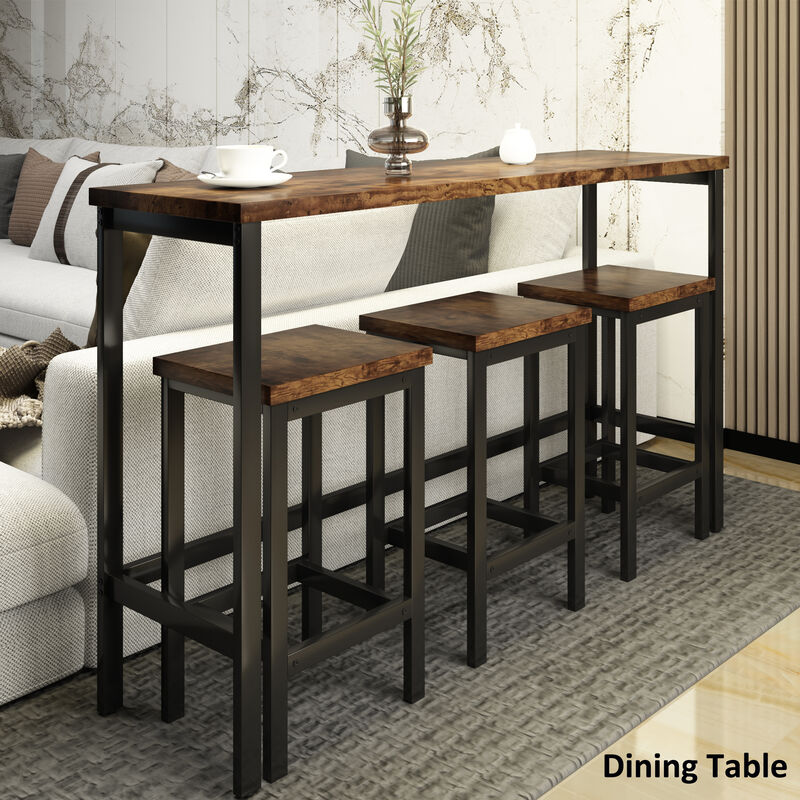 Merax Counter Height Extra Long Dining Table Set