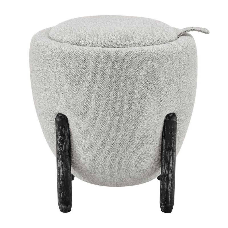 Murphy Fabric Storage Ottoman, Horizon Gray