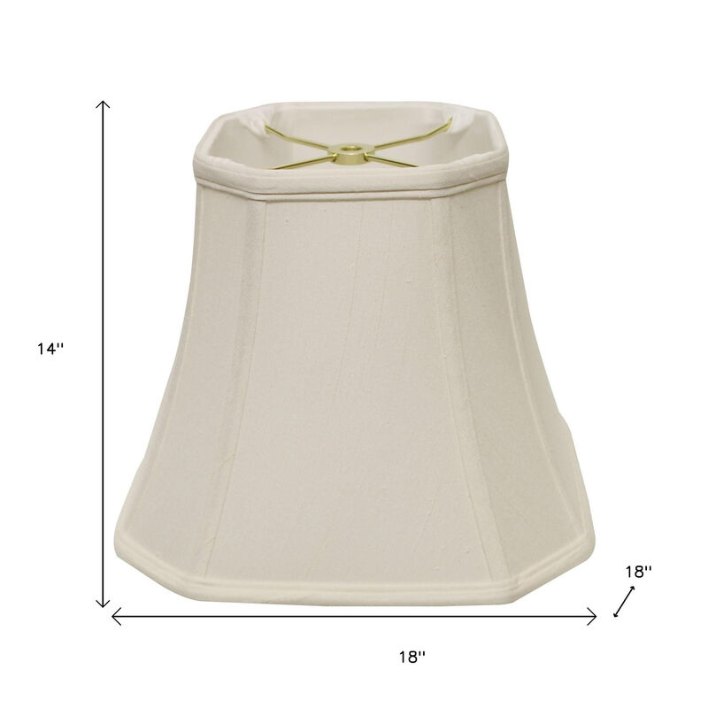 HomeRoots White Monay Shantung Silk Square Lamp Shade image number 2