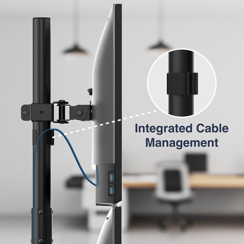 Desky Eco Vertical Monitor Mount image number 2