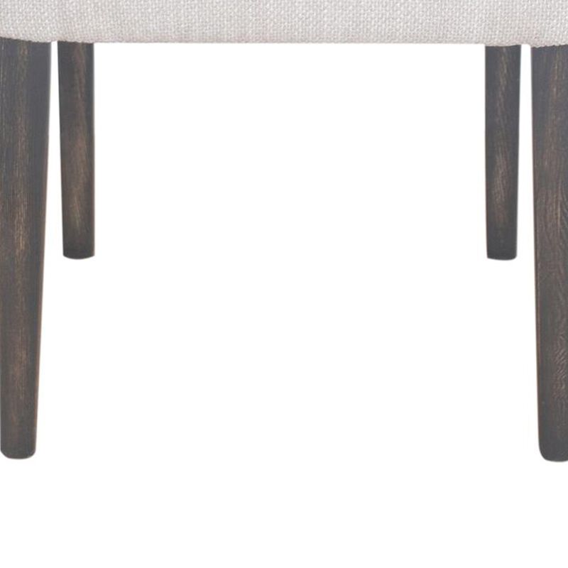 Liom Dining Side Chair Set of 2, Ash Gray Fabric, Blackwash Frame