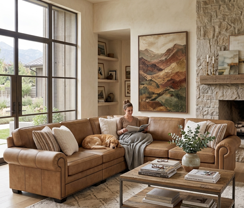 Grandview Leather Sectional