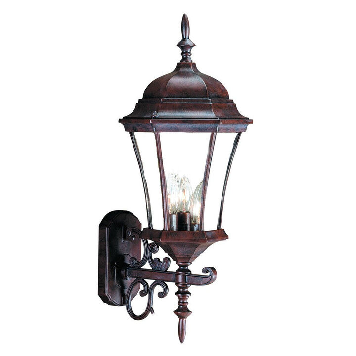 Homezia Dark Brown Ornamental Carousel Lantern Wall Light