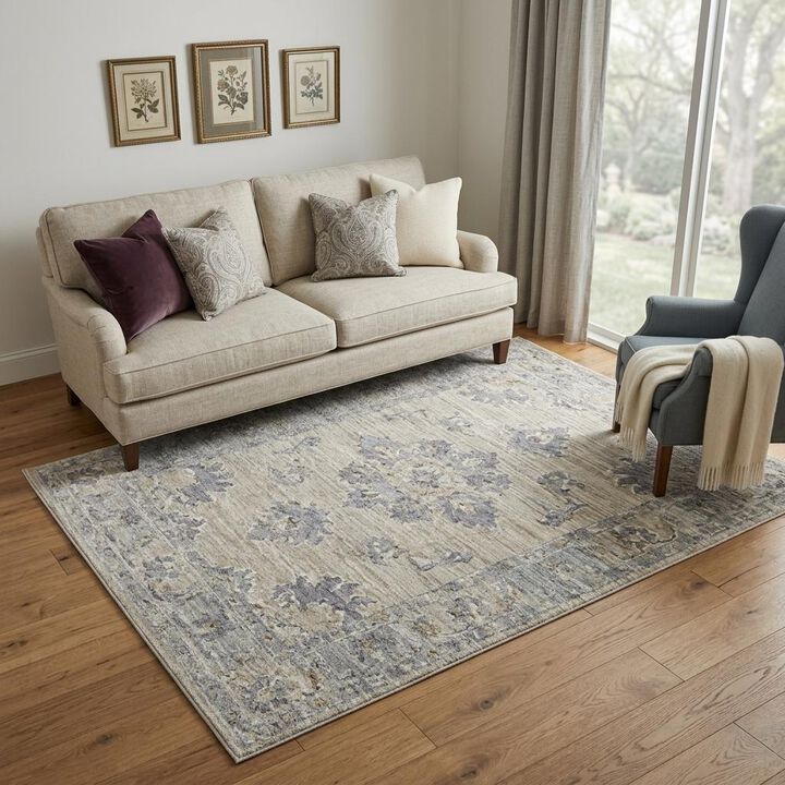 HomeRoots Floral Power Loom Area Rug