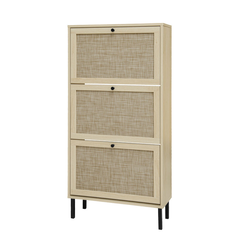 Narrow Freestanding Tipping Shoe Storage Cabinet image number 2