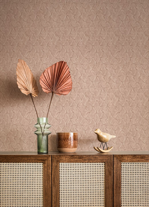 Wright Rose Gold Textured Triangle Wallpaper (Set of 2)