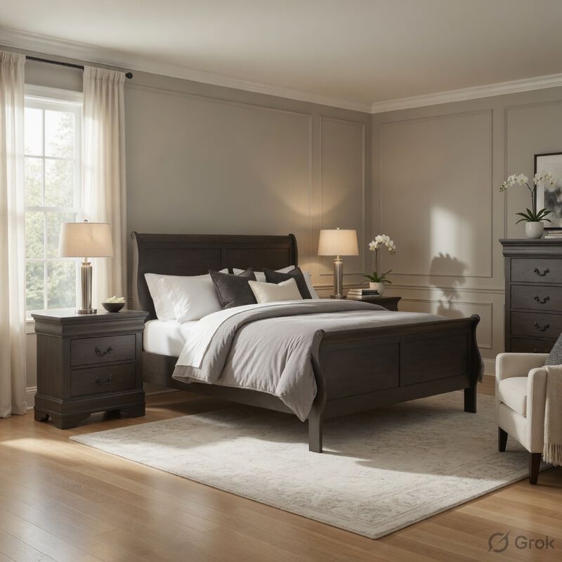 Bedroom Set, 3-Piece Set with Bed and Two Nightstands image number 8