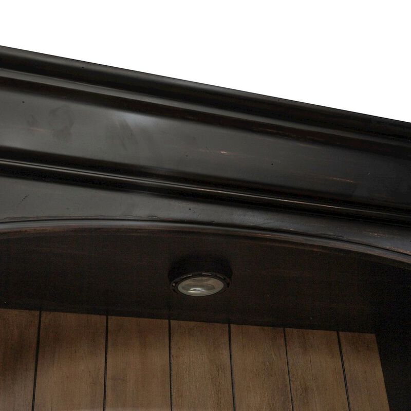 Liberty Furniture Meritage Credenza & Hutch Home Office Desk Set-Aged Charcoal, Rub Thru & Caramel image number 5
