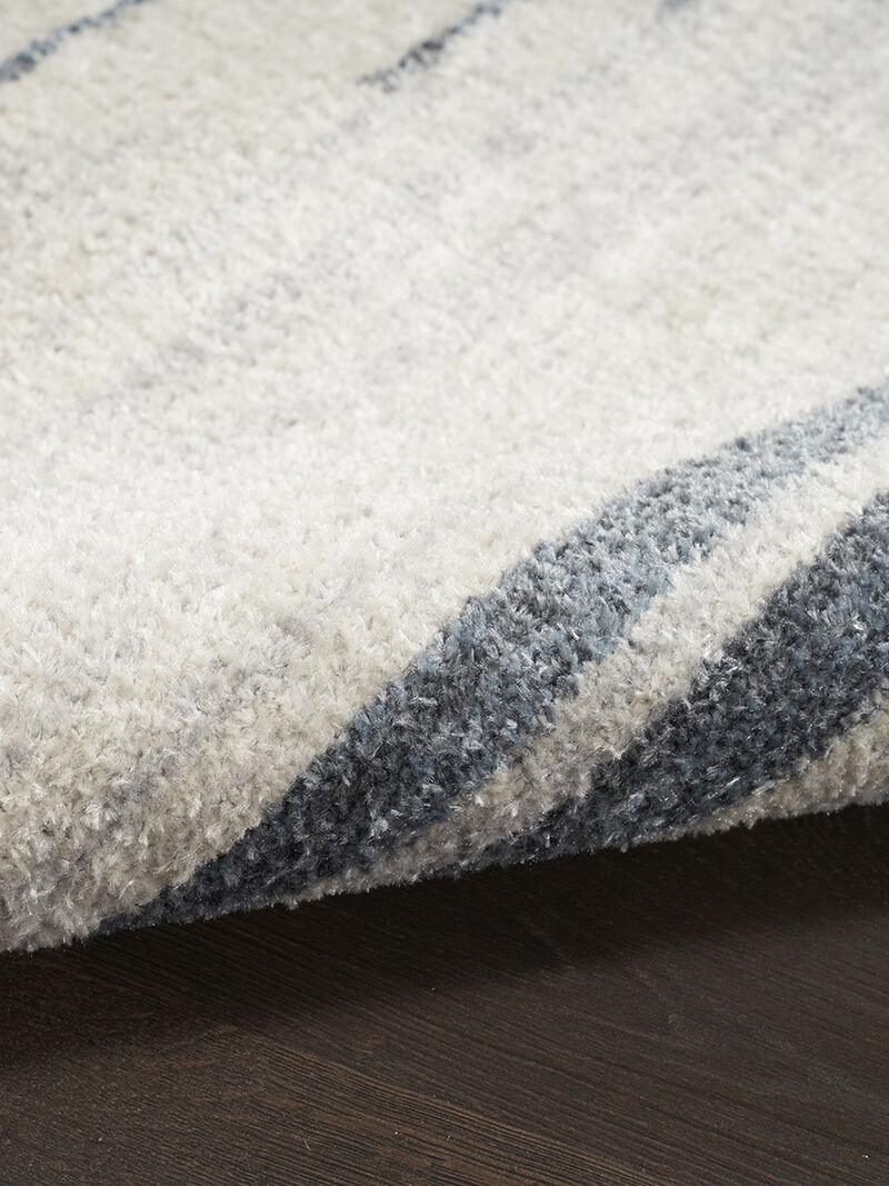 Astra Machine Washable ASW04 Ivory/Blue 3'3" x 5' Rug