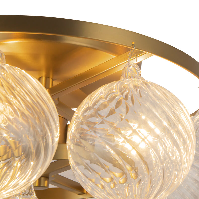 Faye 18 in Semi Flush Mount with Glass image number 4