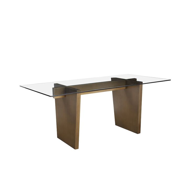 Pangea Home Spencer Dining Table Brass
