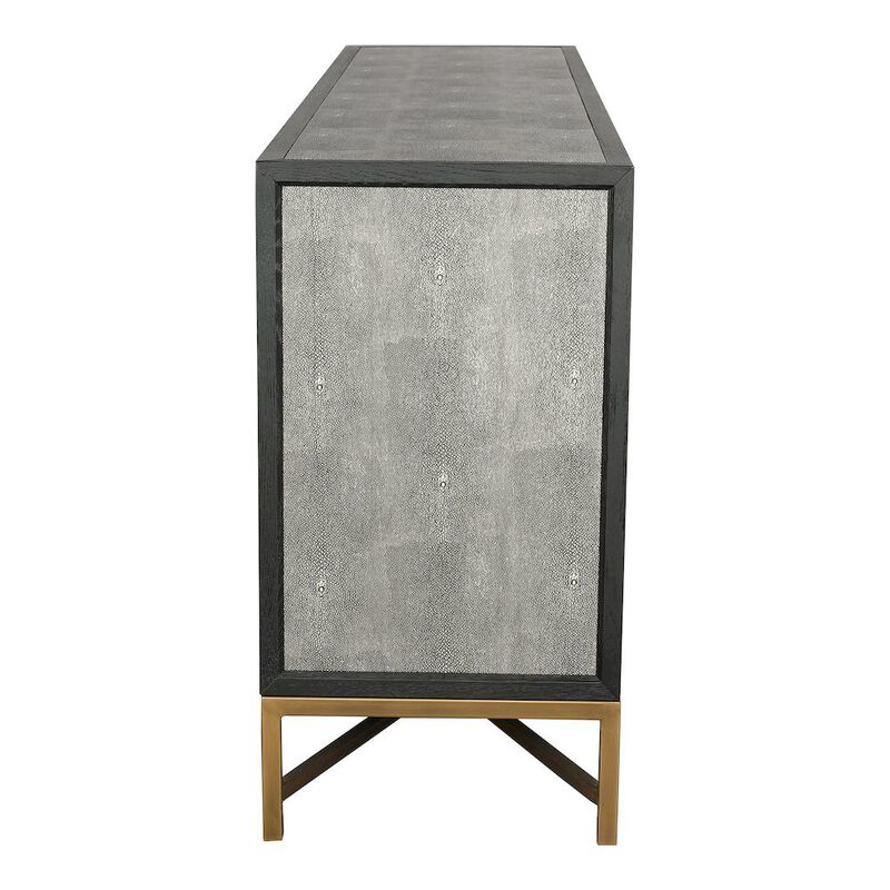 Starlight Canyon Home Gray Sideboard Cabinet with Brass Detailing Unique Credenza image number 4