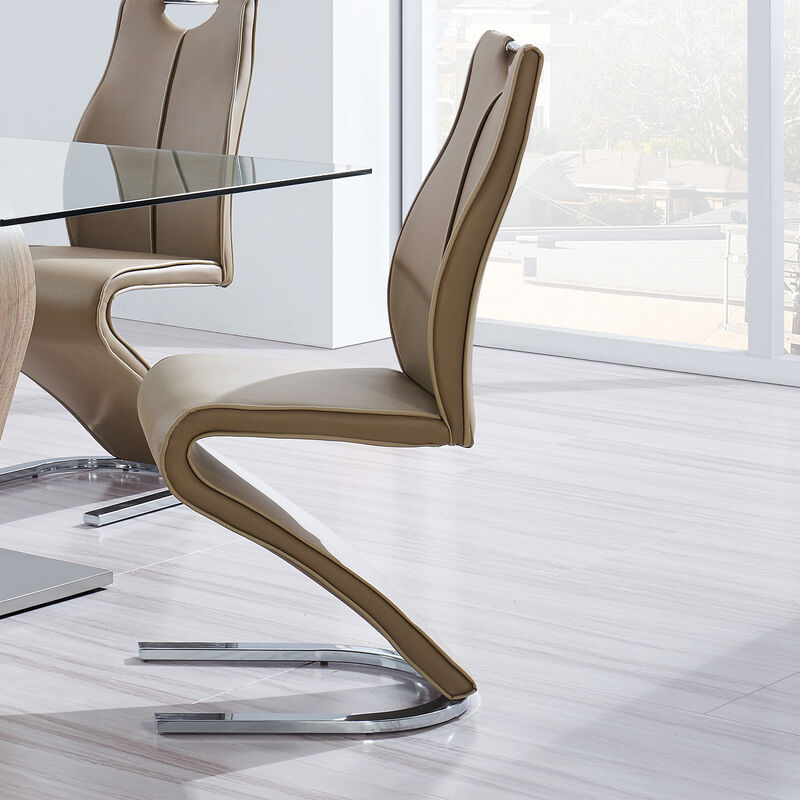 Modern Upholstered Dining Chairs Set of 2 image number 3