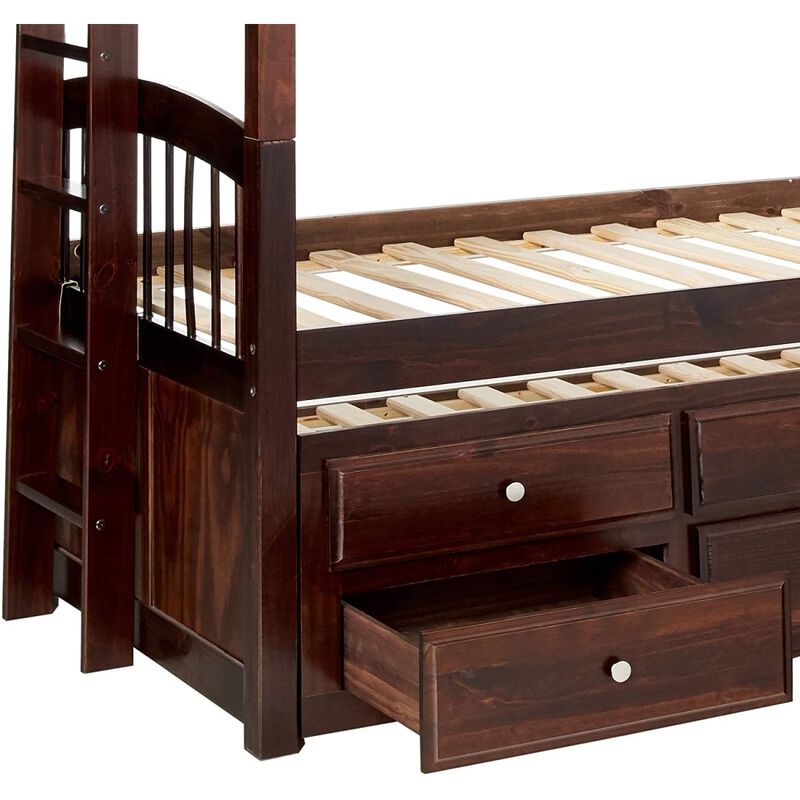 Micah Bunk Bed & Trundle (Twin/Twin) in Espresso