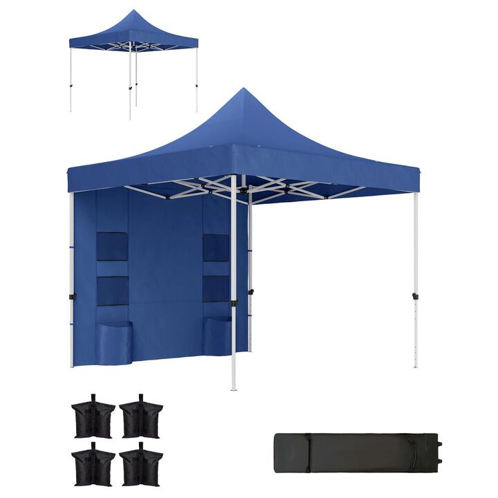 Hivvago Outdoor 10x10 Pop Up Canopy with Sidewall