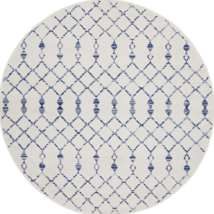 HomeRoots Geometric Round Rug