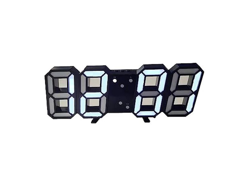 LED Table Minimalist Mounted Alarm Wall Clock Black Office Decor image number 0
