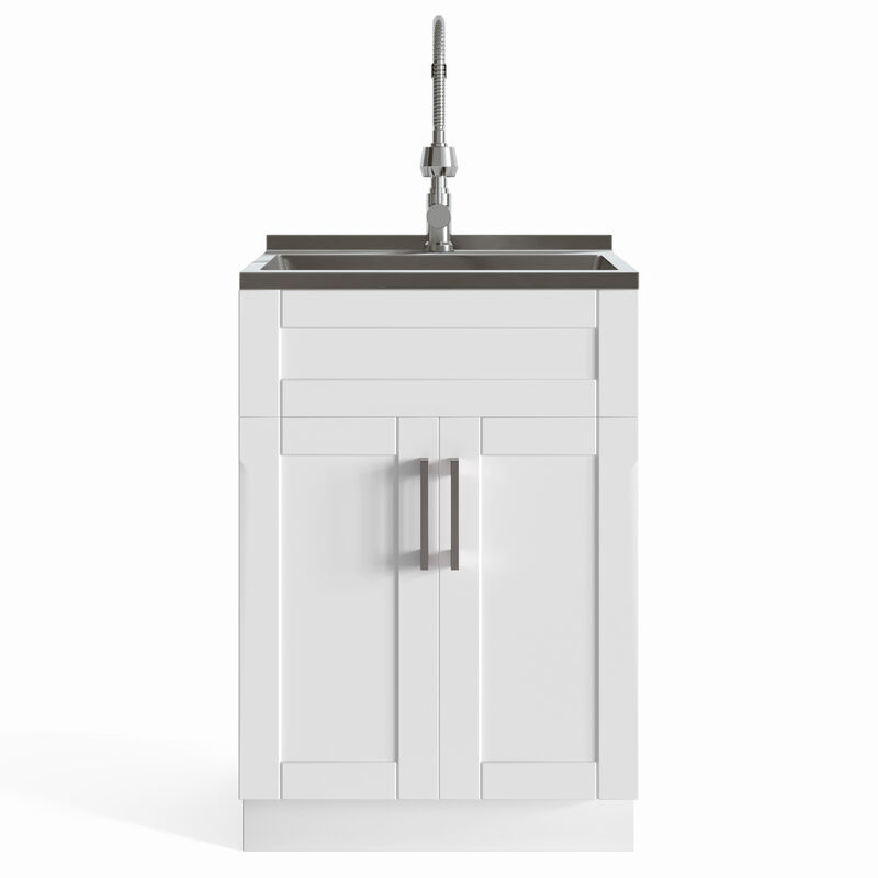 Simpli Home Hennessy All-In-One Laundry Utility Sink and Cabinet image number 2