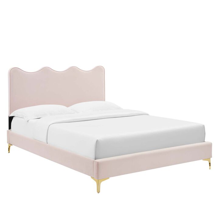 Modway - Current Performance Velvet Full Platform Bed