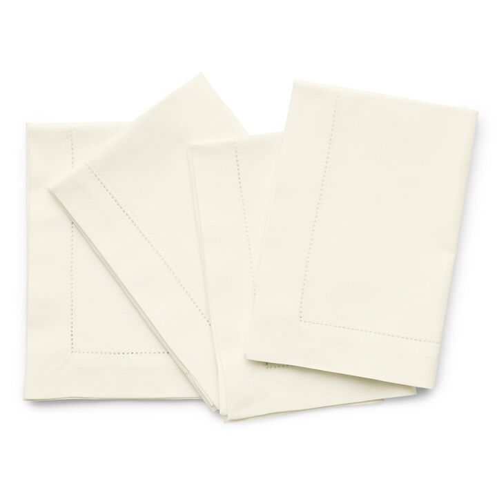 Cotton Linen Dinner Napkins - Cotton Linen Hemstitch