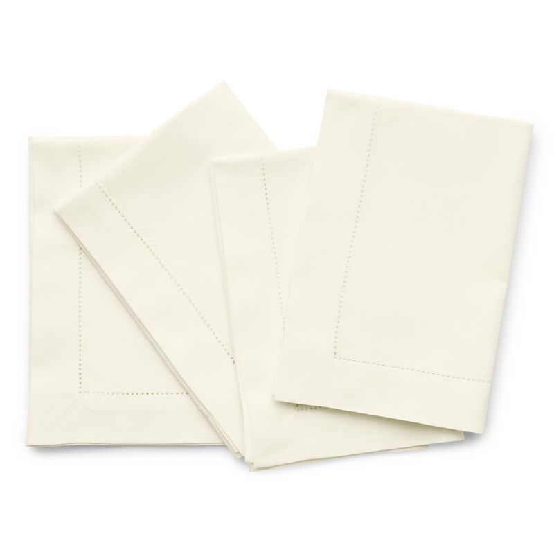 Cotton Linen Dinner Napkins - Cotton Linen Hemstitch image number 0