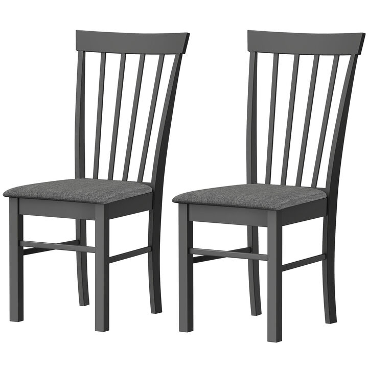 Hivvago Upholstered Kitchen Chairs Set of 2 with Wooden Frame