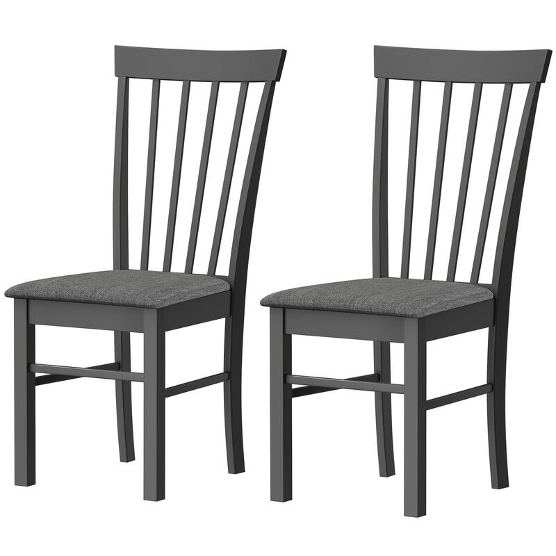 Hivvago Upholstered Kitchen Chairs Set of 2 with Wooden Frame image number 0