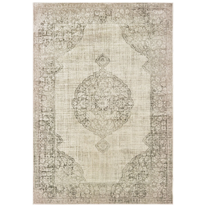 HomeRoots Oriental Distressed Area Rug