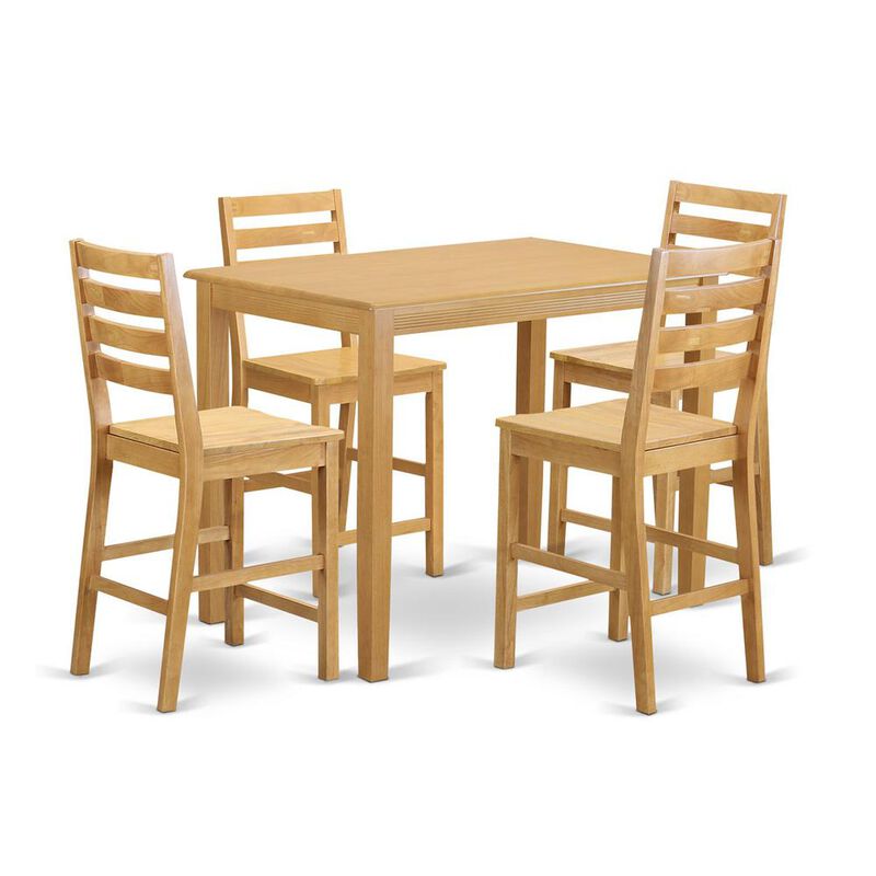 5 PC counter height pub set-pub Table and 4 Kitchen Chairs.
