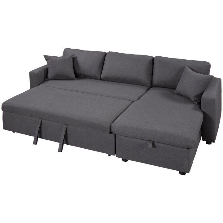 Streamdale Sleeper Sectional Sofa with Storage and Cushions
