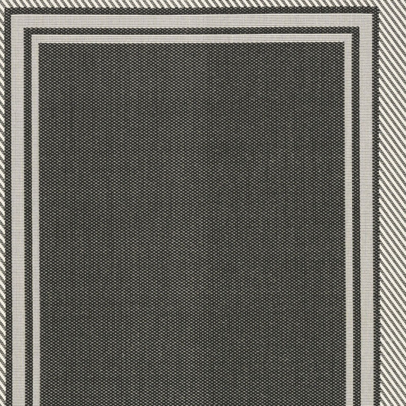 HomeRoots 5' X 7' Black Geometric Indoor Outdoor Area Rug image number 2
