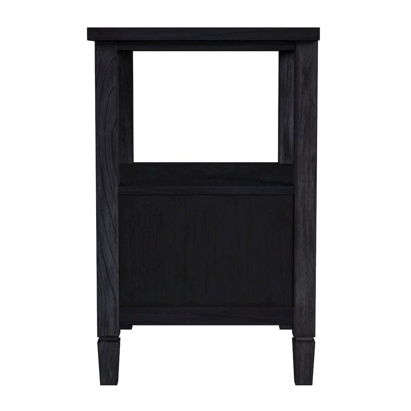 Butler Specialty Flagstaff 1-Drawer Cane Nightstand, Black
